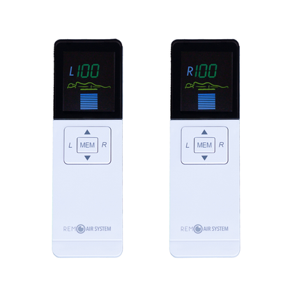 Dual remote controls for adjustable air mattresses