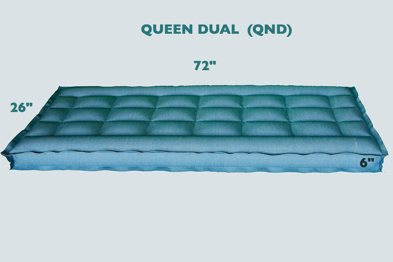 Queen Dual Chambers REM Air Systems Air Chamber Replacement Compatible with Select Comfort Sleep Number Dual Hoses (Cotton, 72" L x 26" W x 6" H) …
